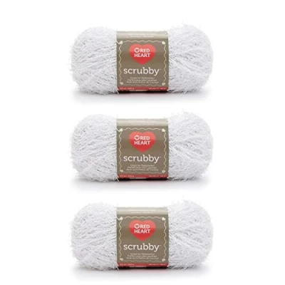 Imagen de Red Heart Hilo Scrubby, paquete de 3, coco 3 unidades