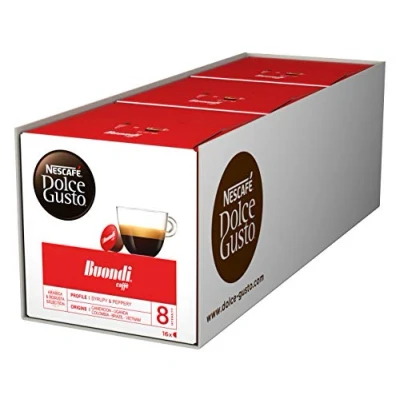 Imagen de Nescafé Dolce Gusto Espresso Buondi, Paquete de 3, 3 x 16 Cápsulas