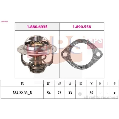 Imagen de FACET 7.8693 Termostato, refrigerante 89 54 Made in Italy OE Equivalent con junta OPEL: Zafira B, Corsa C Hatchback, Astra H GTC
