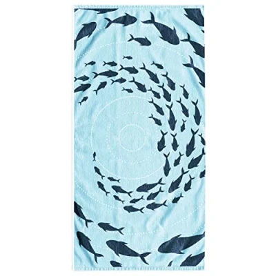 Imagen de DecoKing Toalla de Playa Grande 90 x 180 cm algodón Rizo Terciopelo baño Azul Oscuro Shoal