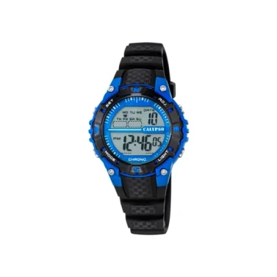 Imagen de CALYPSO Reloj Modelo K5684/5 de la colección Digital Crush, Caja 38,00/38,00 mm Azul con Correa plástico Negro para niño