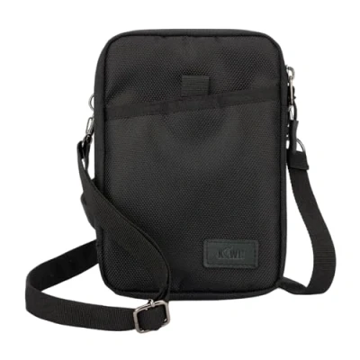 Imagen de KIWIFOTOS Triple teléfono Pasaporte de Viaje Bolsa Cuello con Correa Hombro y mosquetón multifunción para Smartphone, Tarjeta, Gran Accesorio (Negro)