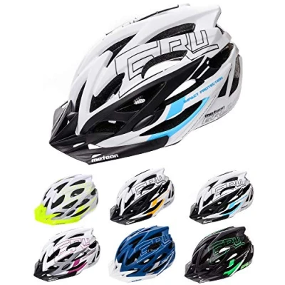 Imagen de meteor Cascos Casco Bicicleta Helmet Bici Adulto Skate Ciclismo Patineta Patines Monopatines Accesorios Gruver (M (55 58 cm), Azul/Blanco)
