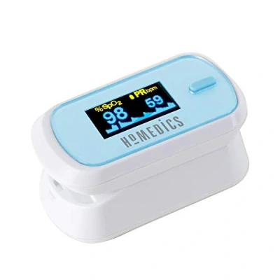 Imagen de Homedics Pulsioxímetro de Dedo, Mide La Saturación Oxígeno, Frecuencia Del Pulso, El Indice Perfusión y Barra Pantalla Oled Grande, Fácil Leer, Portátil