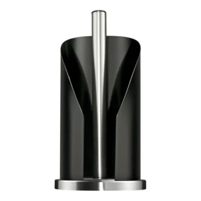 Imagen de WESCO Portarrollos de Papel en Color Negro Acero Inoxidable y Chapa Lacado Color, Base Inoxidable, para Rollos Cocina estándar o 2 3 higiénico