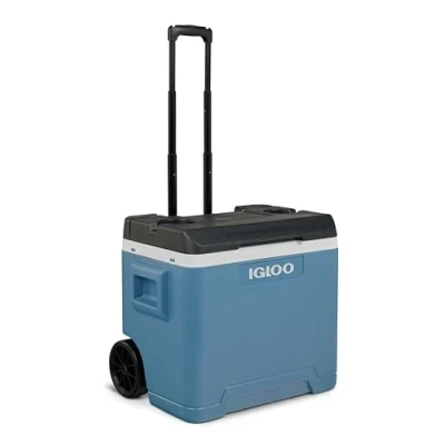 Imagen de Igloo IP42 Roller Nevera pasiva 42 L, Azul con Ruedas y asa telescópica, para Ocio, Trabajo Camping