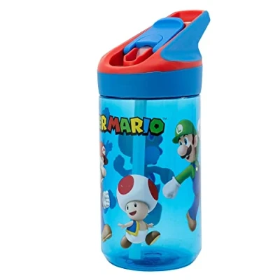 Imagen de Botella de agua infantil reutilizable tritan 480 ml Super Mario