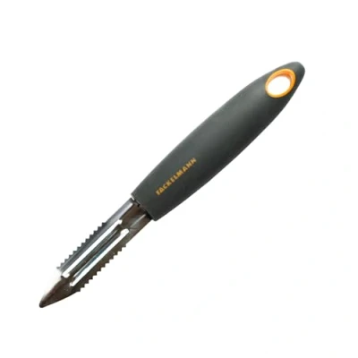 Imagen de Fackelmann Soft Pelador, Pelador de Patatas, Verduras y Frutas, Adecuado como Descamador Pescado, Mango Ergonómico Tacto Cómodo, Acero Inoxidable, 18 cm, 1 ud.