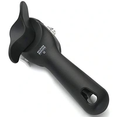 Imagen de KUHN RIKON Auto Safety abrelatas gris, de seguridad, sin bordes afilados, agarra automáticamente el borde la lata, limpio y seguro, 5,8 x 9 18,5 cm