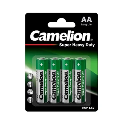 Imagen de Camelion R6P 4BB Single Use Battery AA Zinc Carbono Pilas (Single Battery, AA, Carbono, 1,5 V, 4 Pieza(s), 1220 mAh)