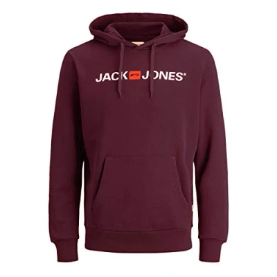 Imagen de Jack &amp; Jones Herren JJECORP Old Logo Sweat Hood Noos 12137054, Port Royale/REG FIT, XXXL