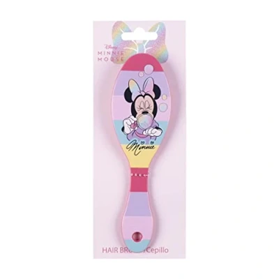 Imagen de Cepillo de Pelo Infantil Minnie Mouse Color Rosa y Rayas Colores Duradero Resistente Diseño Inspirado en Producto Original Diseñado España