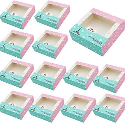 Imagen de Fayemint 20 Piezas Caja para Tarta，Cajas de Cupcakes, También Se Aplica a Dulces, Chocolate, Galletas, Bizcochos y Otros Pequeños Obsequios