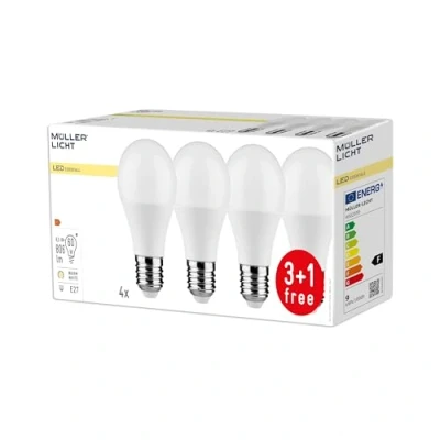 Imagen de Mueller Licht 400255 Bombilla LED (eficiencia energética A+ (A++ E) E27, 10 W = 60 W, luz blanca cálida, mm x mm)