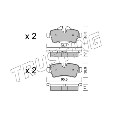 Imagen de TRUSTING 785.0 Juego de pastillas freno preparado para indicador desgaste MINI: Hatchback, Countryman, Clubman