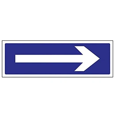 Imagen de Señal de garaje VSafety con flecha derecha apaisado 300 mm x 100 plástico rígido 1