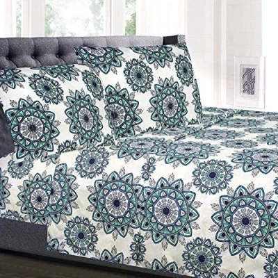 Imagen de Juego de sábanas 1800 Hilos, Microfibra cepillada Calidad egipcia, Ropa Cama Lujo con sábana encimera, Bajera, 2 Fundas Almohada
