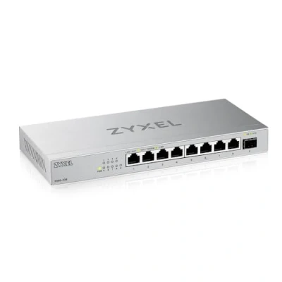 Imagen de Zyxel 8 Port 2.5G Multi Gig Unmanaged Switch con 1 x 10G SFP+ Montaje en sobremesa o Pared [XMG 108]