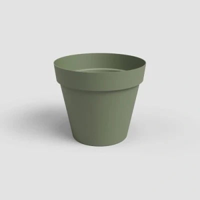 Imagen de Artevasi Maceta Capri, de plástico, 40 cm, Color Verde Ceniza