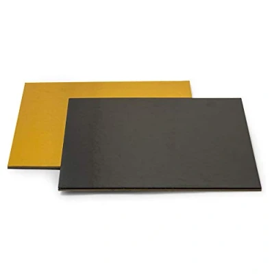 Imagen de DECORA 0932574 Plato para Dulces Oro/Negro 40X40 CM