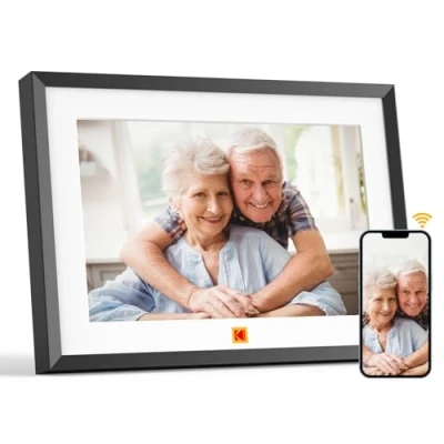 Imagen de KODAK Marco de Fotos Digital, WiFi Digital Foto 10 Pulgadas, HD IPS Pantalla Táctil, 32GB Memoria Inteligente Moldura Rotación Automática, Comparte y Vídeos al Instante por App