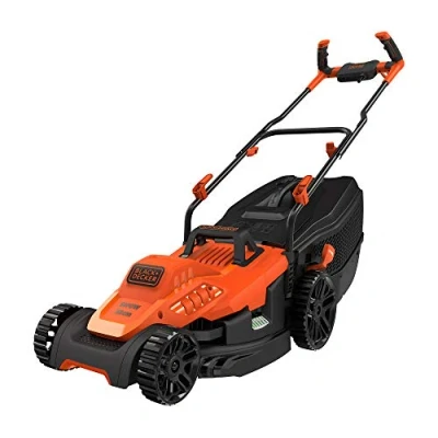 Imagen de BLACK+DECKER Cortacésped con manillar de tipo bicicleta 1600W, Ancho Corte 38cm, Sistema E Drive, EdgeMax y SoftTouch, 6 Alturas Corte, Depósito 45L, BEMW471BH
