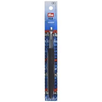 Imagen de Prym Aguja de Ganchillo Lana Suave, Aluminio, Plata, 10 mm, Longitud 14 cm