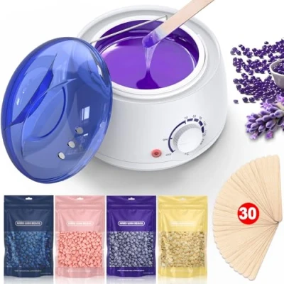 Imagen de calentador de cera depilatoria maquina caliente para depilar JOOPLEX calentadores con 400g depilacion Todo Tipo Cabello,Cejas