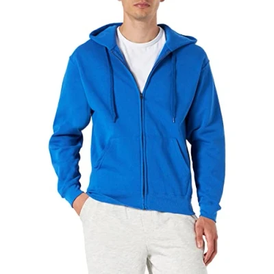 Imagen de Fruit of the Loom Zip Hooded Sweatshirt Sudadera con Capucha, Azul Real, Large para Hombre