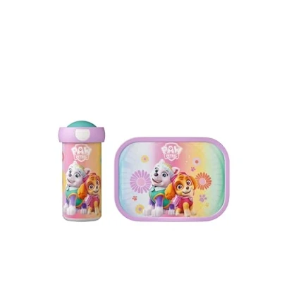 Imagen de Mepal Fiambrera Campus para Niños con Vaso Escolar y &amp; Botella Llevar Apta Lavavajillas sin BPA 300 ml + 750 Paw Patrol Girls