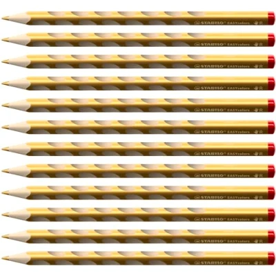 Imagen de STABILO Easycolors Lápiz de color ergonómico para diestros (12 unidades), dorado