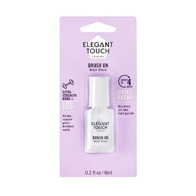 Imagen de Elegant Touch 4002007 Pegamento con Pincel, 4 Second Brush on Nail Glue, Transparente, 30 g