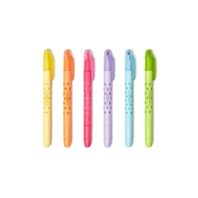 Imagen de Legami Juego de 6 marcadores borrables, Magic Highlighters, doble punta para resaltar y borrar, trazos finos gruesos, en amarillo, naranja, rojo, morado, azul claro, verde