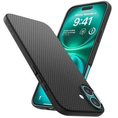 Imagen de Spigen Liquid Air TPU Back Cover Negro Apple iPhone 16