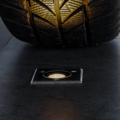 Imagen de LED Foco de suelo empotrado &#039;Kenan&#039; (Moderno) en Gris hecho Aluminio (1 llama,) Lucande lámpara exterior para el jardín, la terraza, balcón y vivienda