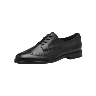 Imagen de Tamaris Zapatos de Cordones Caña Baja para Mujer, Cómodos, Piel, Negro, 42 EU