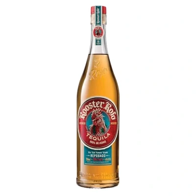 Imagen de Rooster Rojo Reposado Tequila Elaborado con 100% Agave Azul Weber Doble Destilación, Filtrado por Plata, Envejecido en barrica 38% Vol 70cl (700ml / 0,7litro) Botella de Vidrio