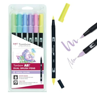 Imagen de Set De 6 Rotuladores Dual Brush Colores Pastel Tombow
