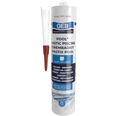 Imagen de GEB Masilla Impermeable Especial para Piscina Blanca, 290 ml, Pegar, Juntar y Reparar Incluso bajo el Agua, Elementos de Piscina, Azulejos, Mosaico, margil, proyector, Sala, Neutral