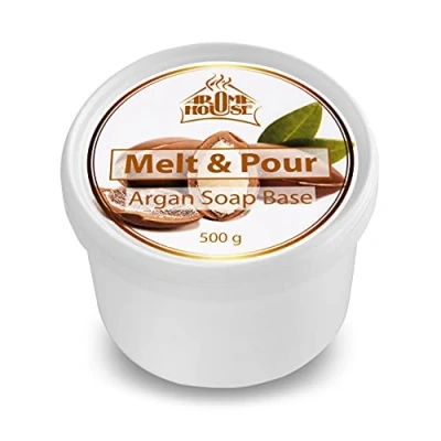 Imagen de Base de Jabón con Aceite Argán 500g para Todos Los Tipos Piel Crystal Argan Sope Glycerin Handmade Glicerina Hecho a Mano