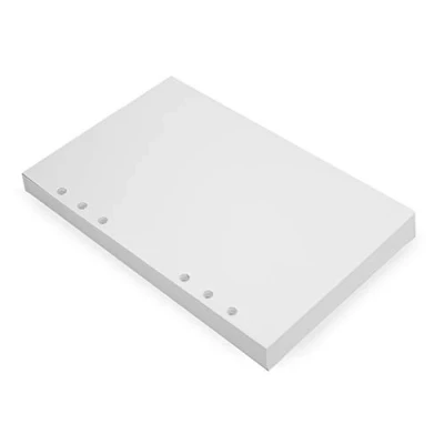 Imagen de A5 Inserciones de Planificador Carpetas 6 Anillos Repuestos Papel en Blanco Hojas Sueltas Compatibles con Filofax, Agujeros, 200 Páginas Color Marfil 21x14 cm