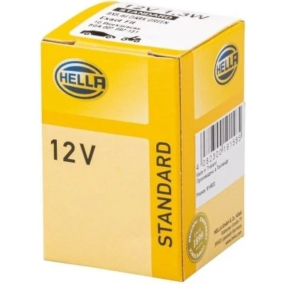 Imagen de HELLA 8GA 007 997 131 Lámpara incandescente, panel de instrumentos 12 1,3 Bombilla para portalámparas BX8.4d Halógena
