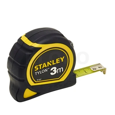 Imagen de STANLEY Flexómetro Tylon de 3 m, Cinta Métrica, Acero Resistente, Revestimiento Duradero (aumenta en 50% durabilidad), Diseño Compacto Ergonómico, 0 30 687