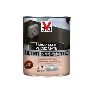 Imagen de V33 BARNIZ INTERIOR ULTRA RESISTENTE MATE CAOBA 2,5L