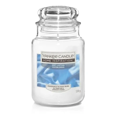 Imagen de Yankee Candle Algodón suave limpia y reconfortante aroma de toallas suaves esponjosas solo fuera la secadora. Grande