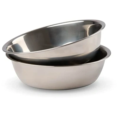 Imagen de Bonza Dos Cuencos de acero Inoxidable para Perros estación alimentación Mascotas y gatos pequeños.