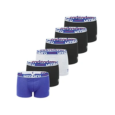 Imagen de UMBRO Calzoncillos Hombre Boxer 100% Algodón, Ropa Interior Hombre, Malla Ventilada, Natural (Lote de 6)
