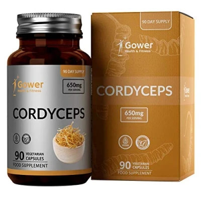 Imagen de GH Cordyceps Sinensis 650mg Cápsulas Extracto de 90 Nootropic Veganas Funghi Sin OGM, Gluten ni Lácteos Hecho en el RU
