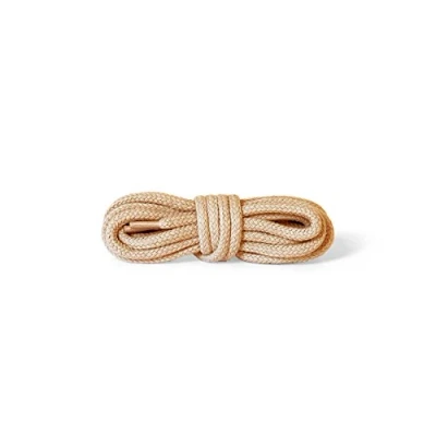 Imagen de Kaps Cordones Gruesos Redondos, 5 6 mm de diámetro, Duraderos 100% Algodón para Calzado Casual, Fabricados en Europa, 1 par (120 cm 47 inch to 8 eyelet pairs/ 10 beige)