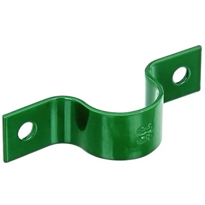 Imagen de Alberts 855383 Argolla Para tubos, la fijación de postes cercado a muros, Galvanizada, recubrimiento plástico verde, Ø 34 mm, Juego 20